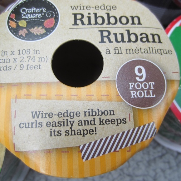 Christmas Ribbon Rolls Lot of 10 Crafts Holiday DIY Sewing Wrapping Gifts Bows N - Picture 4 of 15
